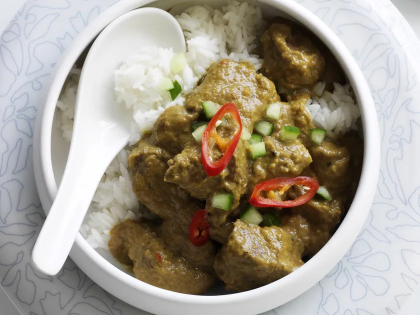 tender beef rendang with a spiced paste recipe
