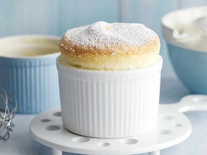 Lemon curd souffles
