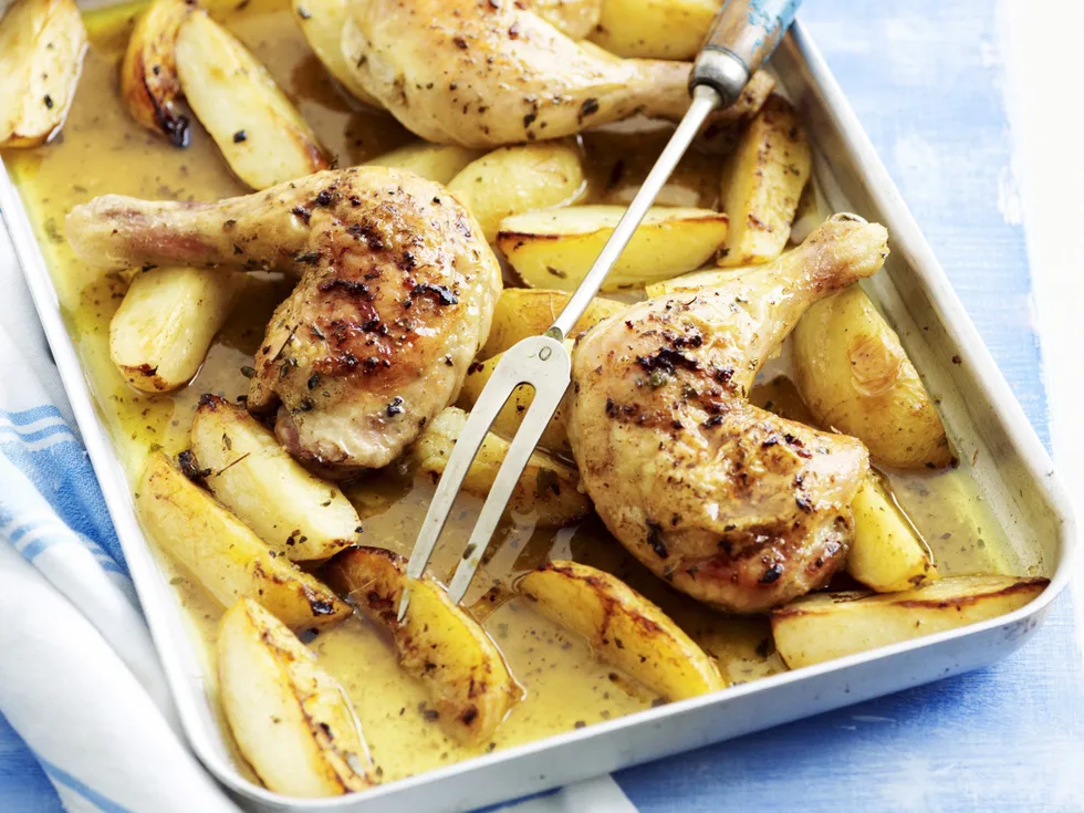 ROASTED GARLIC LEMON AND OREGANO CHICKEN
