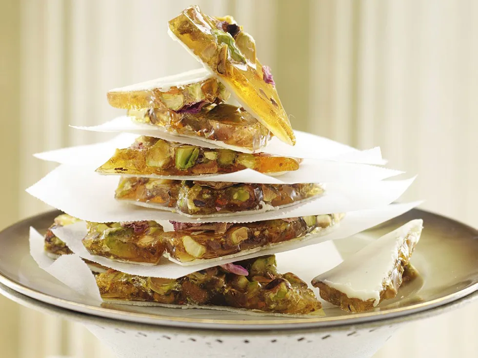 PISTACHIO WHITE CHOCOLATE BRITTLE