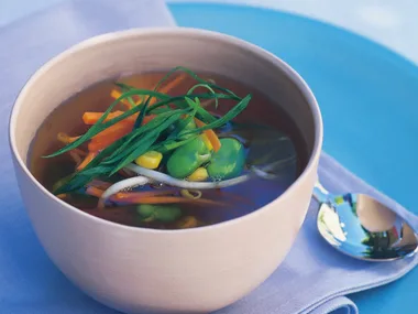 broad bean and corn soup