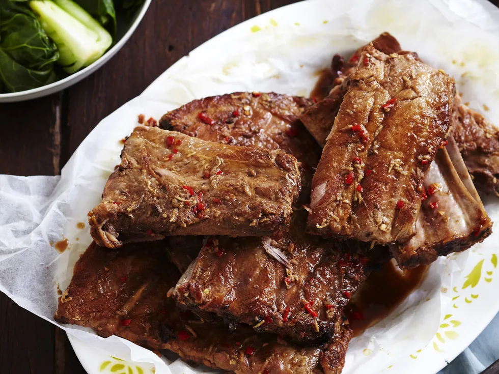 slow-cooked char siu pork ribs
