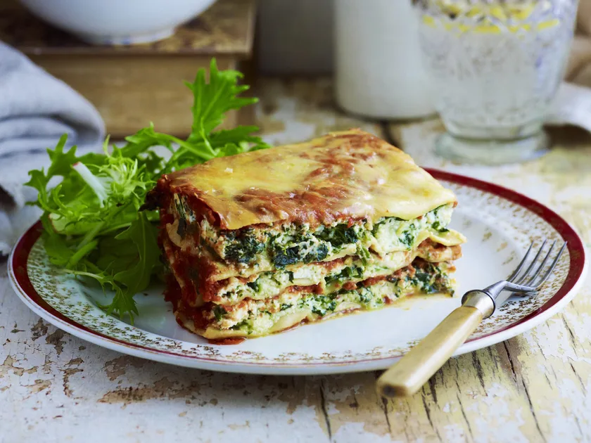 Spinach and ricotta lasagne