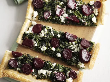 spinach and beetroot tart