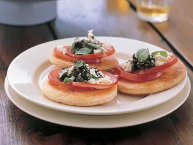 tapenade and tomato pastries