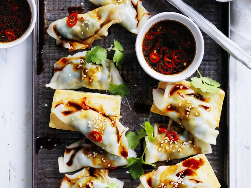 Spinach and ginger dumplings