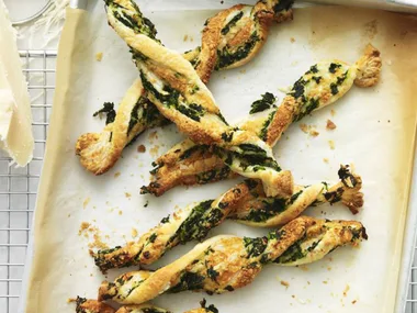 cheese and spinach twists