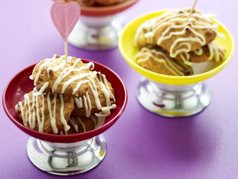 white-choc peanut cornflake cookies