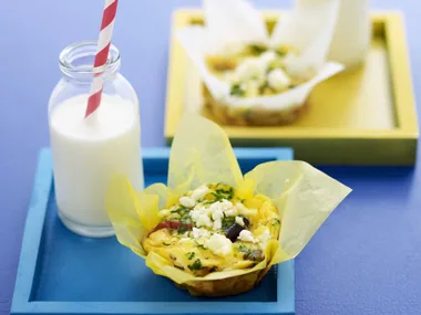 vegetable and fetta frittatas