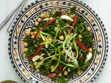 Chickpea and silver beet salad