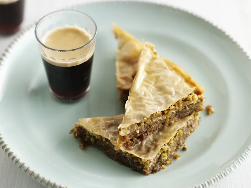 Rosewater syrup baklava