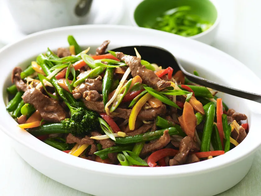 Stir-fry hoisin lamb and vegetables