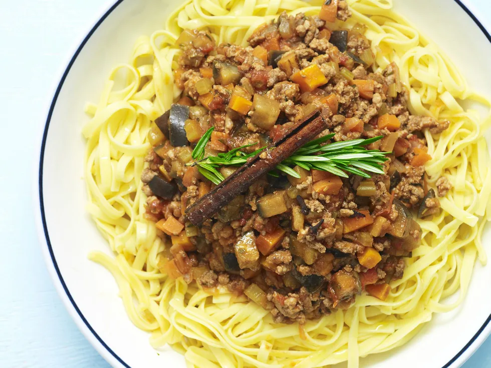 pork, veal and eggplant stew