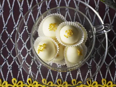 chocolate, lemon and thyme truffles