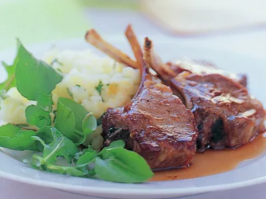 lamb cutlets with sweet citrus sauce