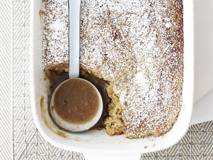 Hazelnut butterscotch self-saucing pudding