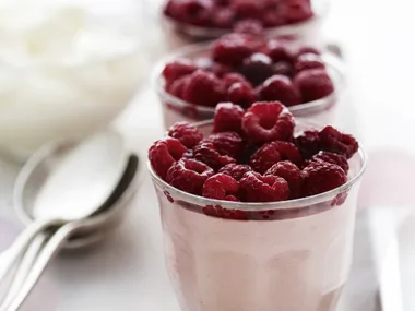 fresh raspberry mousse