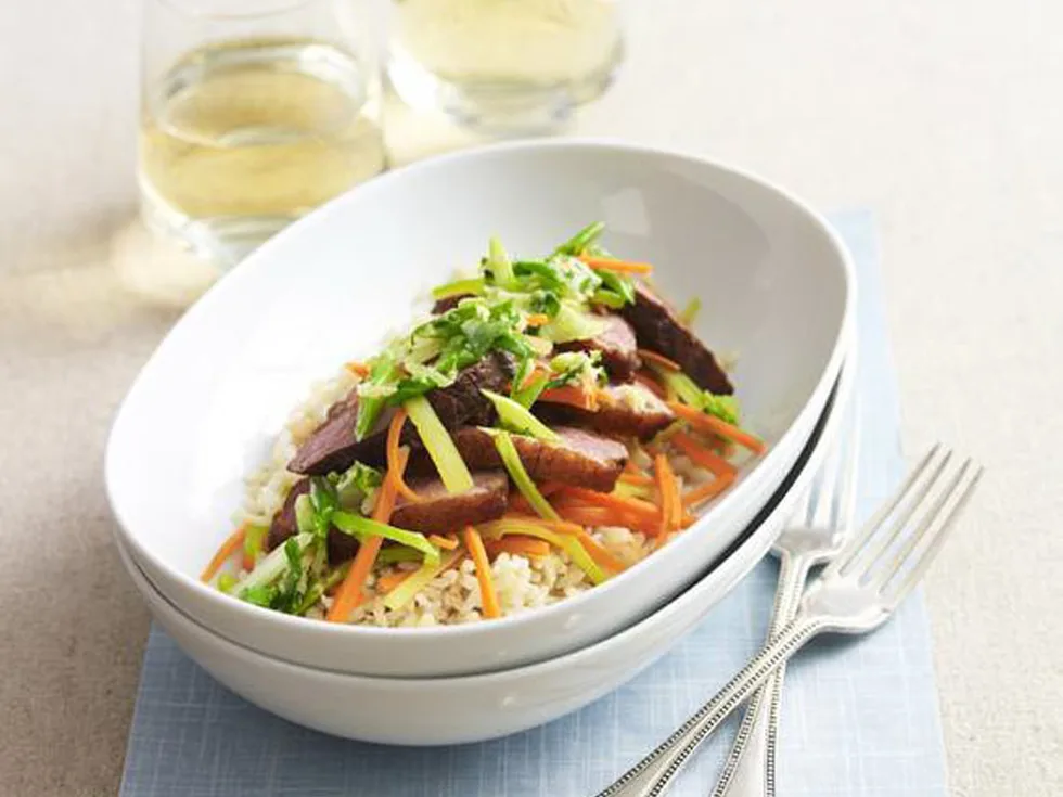 DUCK BREASTS WITH GREEN ONION SAUCE