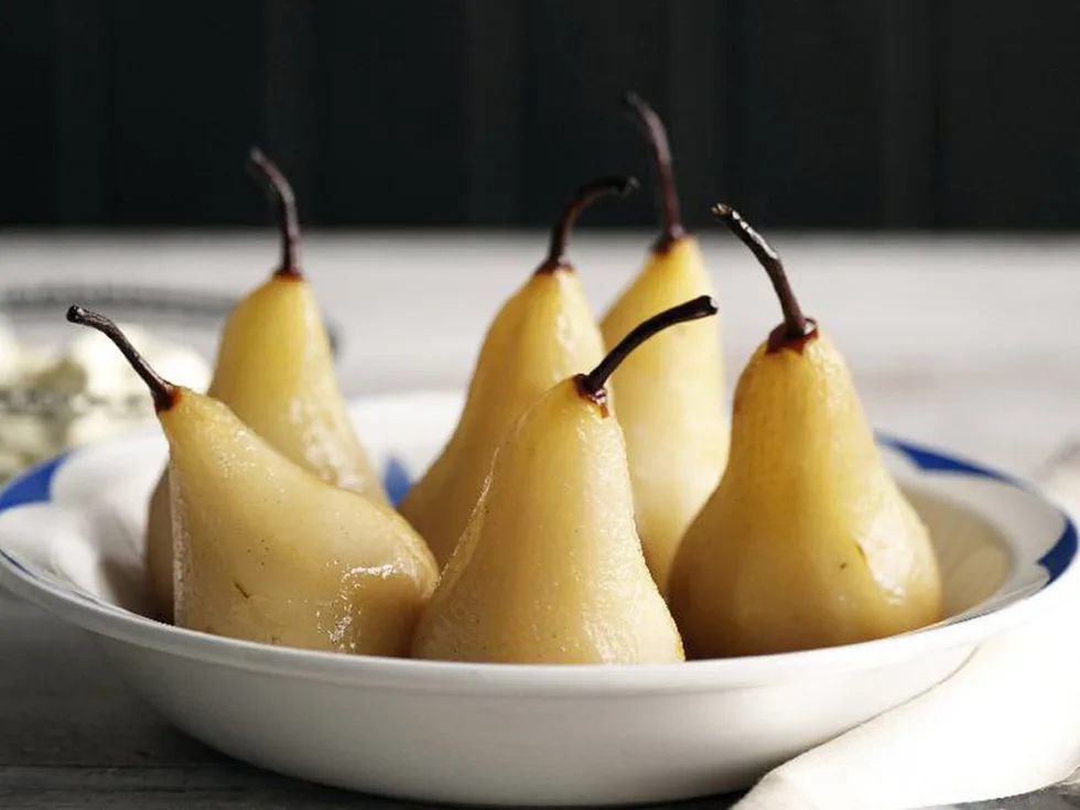 Glazed pears