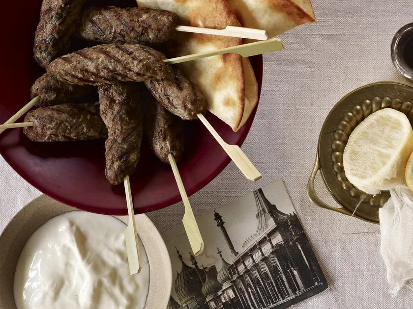 BBQ lamb kofta with spiced yoghurt