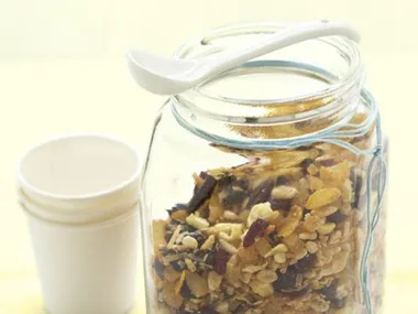 fruit and cereal snack mix