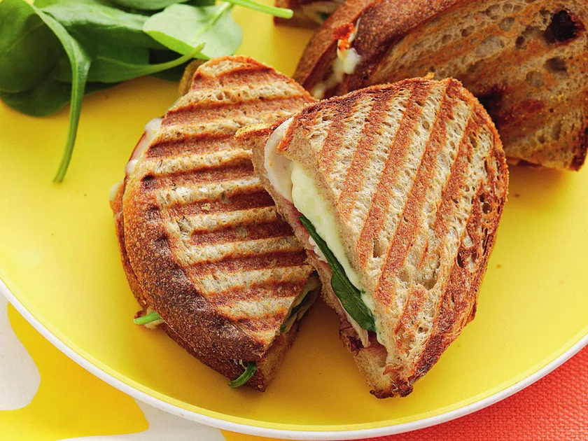 Smoked chicken, cranberry and spinach melt
