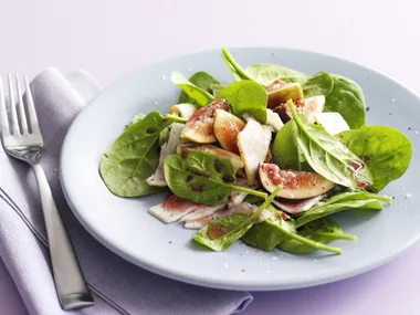 turkey, fig and spinach salad