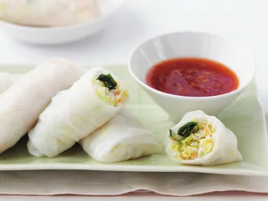 noodle and vegetable rolls