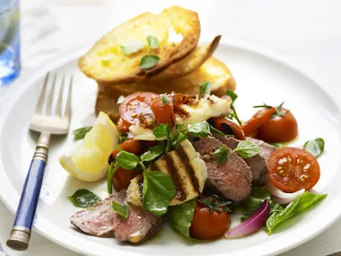 big greek lamb salad