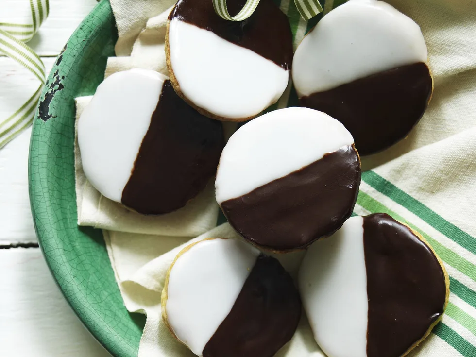 black and white cookies