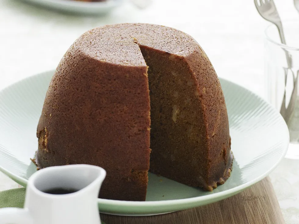 steamed pumpkin and maple pudding