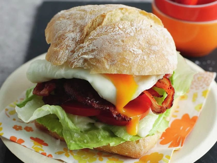 Bacon and egg burger