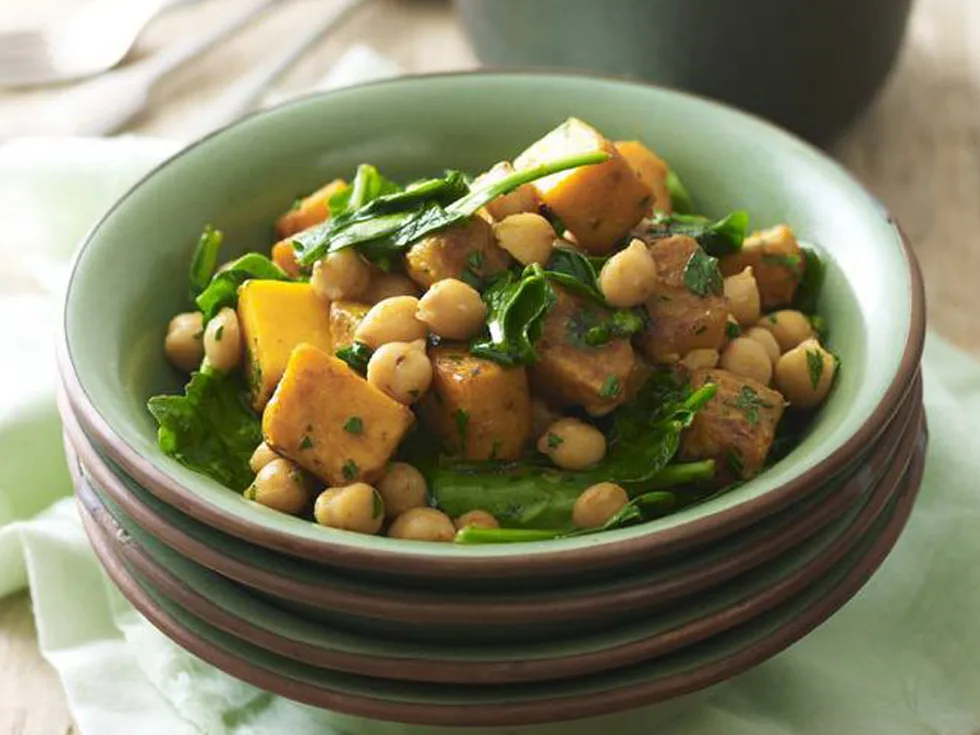 spiced pumpkin and chickpeas