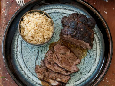 Spiced lamb with burghul