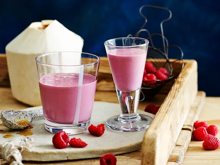 Creamy raspberry smoothie