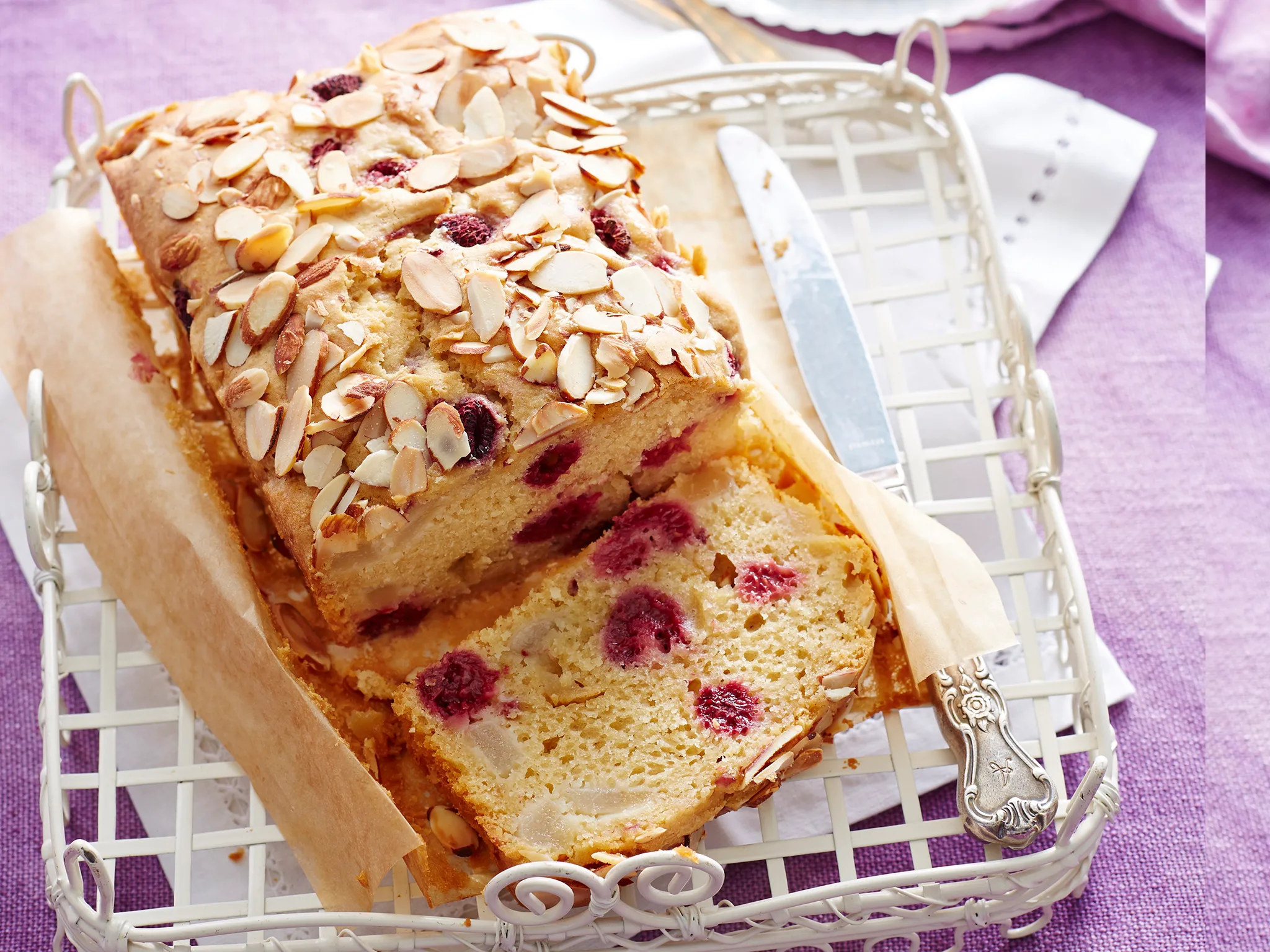 Pear and raspberry bread