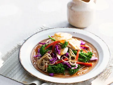 Japanese soba noodle salad