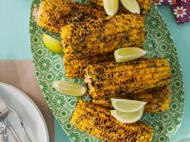 Barbecued sweet corn with cumin and coriander butter