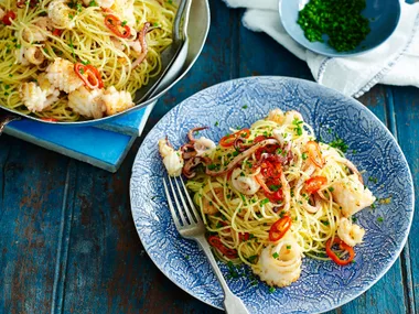 Calamari spaghettini