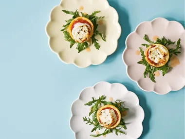 Lemons baked with tomatoes and goat’s cheese