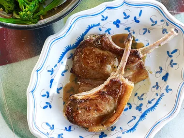 Pork cutlets with lemon and rosemary stuffing