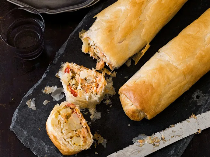 Salmon in filo