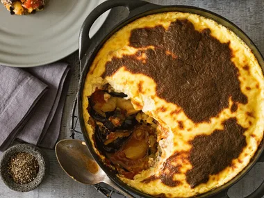 Potato and eggplant moussaka