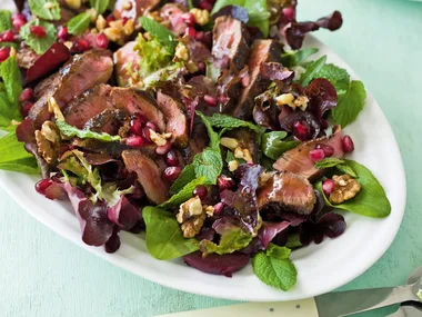 Seared lamb salad and ras el hanout spices