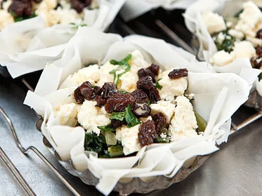Silverbeet and feta filo pies