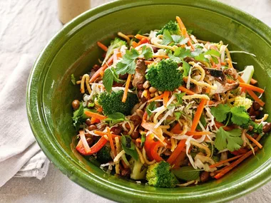 Ginger chicken satay salad