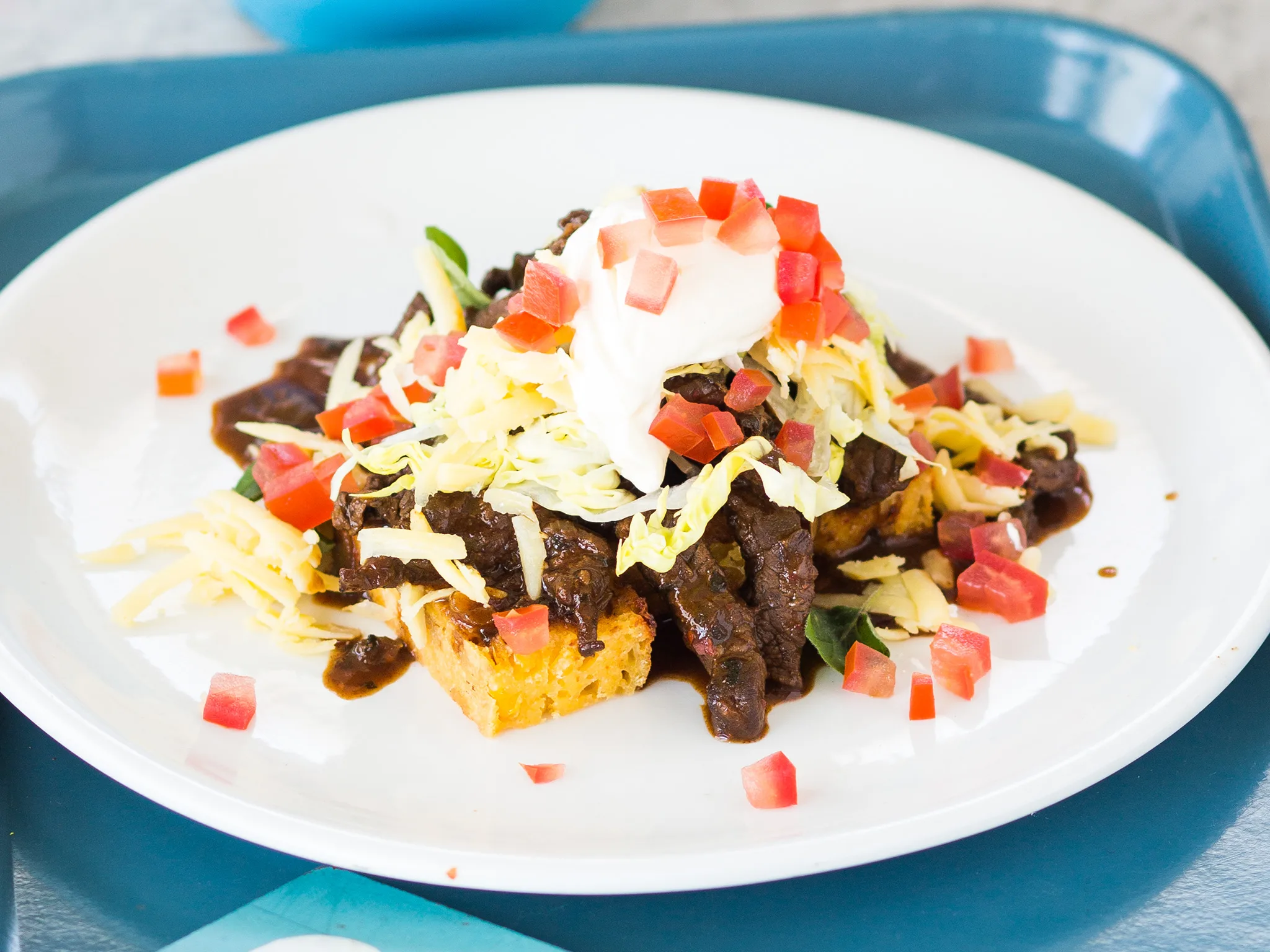 Tex-Mex beef and cornbread