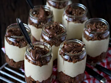 Nutella tiramisu with roasted hazelnut crumbs