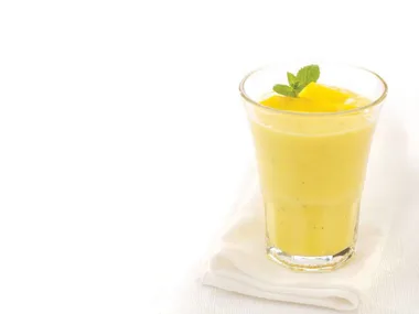 Mint and mango lassi