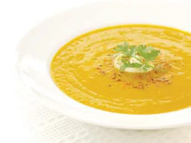 Spiced sweet potato soup